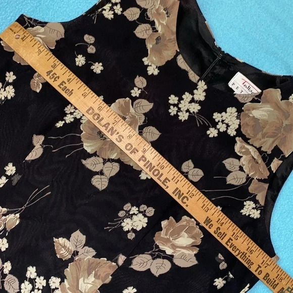 TALBOTS Petites maxi floral tank style dress fully lined cottagecore NEW size 2 - Picture 9 of 11